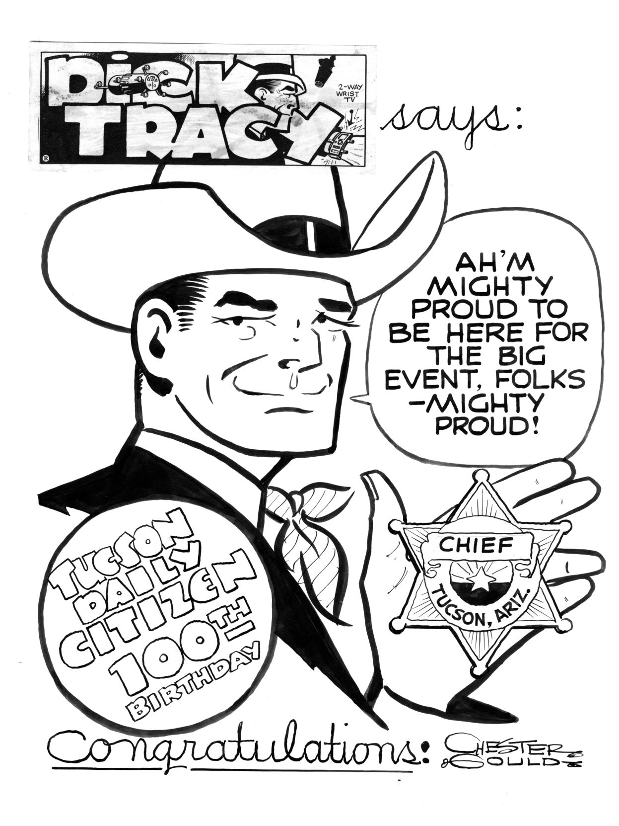 Tucson Citizen anniversary cartoons